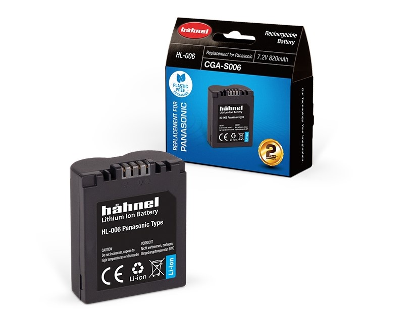 סוללה חליפית למצלמה Panasonic CGR-S006 Hahnel