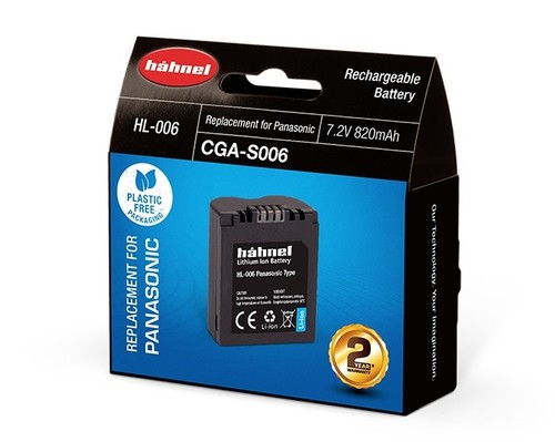סוללה חליפית למצלמה Panasonic CGR-S006 Hahnel