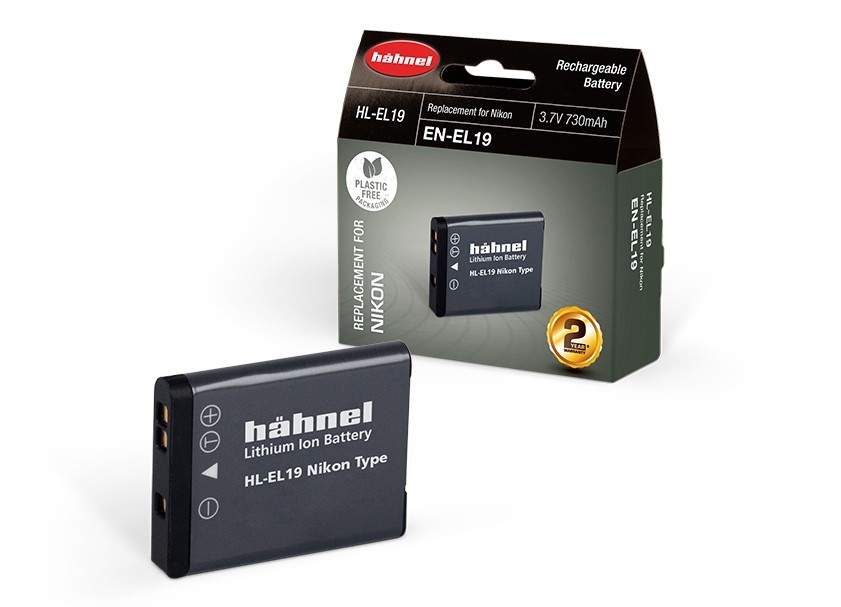 סוללה חליפית למצלמה Nikon EN-EL19 Hahnel