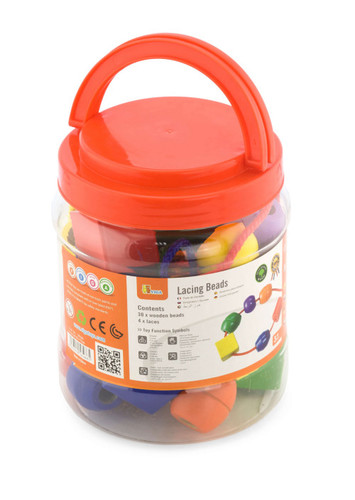 ויגה חרוזים גדולים בצנצנת 30 יח' 
