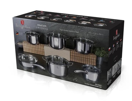 סט 6 כלי בישול איכותיים Berlinger Haus Silver BH-6661