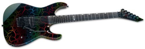 זוית נוספת ESP LTD M-1 Custom '87 Rainbow Crackle