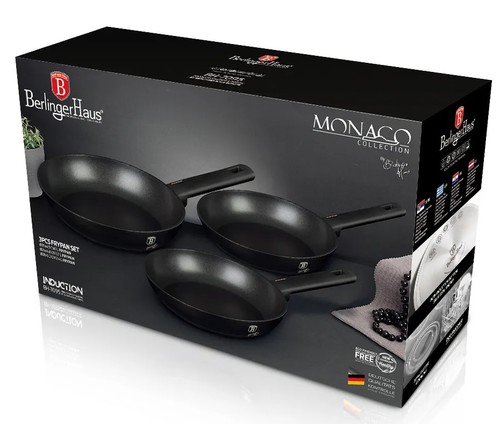 סט 3 מחבתות איכותיות Berlinger Haus Monaco BH-7095