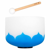 קערת קריסטל 440 הרץ SELA CRYSTAL SINGING BOWL LOTUS BLUE SECL10G