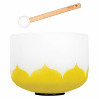 קערת קריסטל 440 הרץ SELA CRYSTAL SINGING BOWL LOTUS YELLOW SECL10E