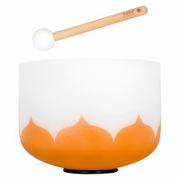 קערת קריסטל 432 הרץ SELA CRYSTAL SINGING BOWL LOTUS ORANGE SECLU10D