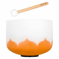 קערת קריסטל 432 הרץ SELA CRYSTAL SINGING BOWL LOTUS ORANGE SECLU10D