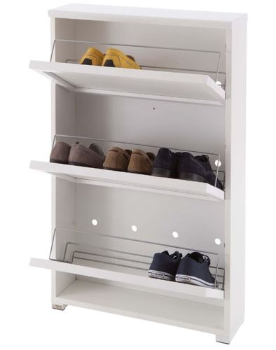  ארון נעליים 3 קומות לבן GIOIA Shoe cabinet