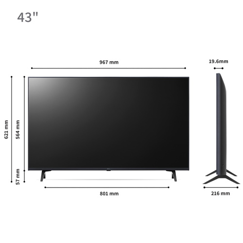 טלוויזיה חכמה 43″ LG אל ג’י דגם 43UR80006LJ