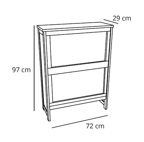  ארון נעליים 2 קומות דובדבן GRAZIA Shoe cabinet