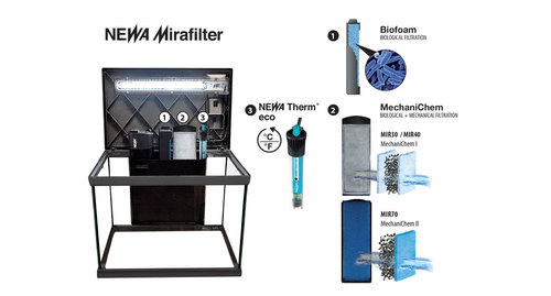 אקווריום נווה מירבלו 70 שחור NEWA Mirabello