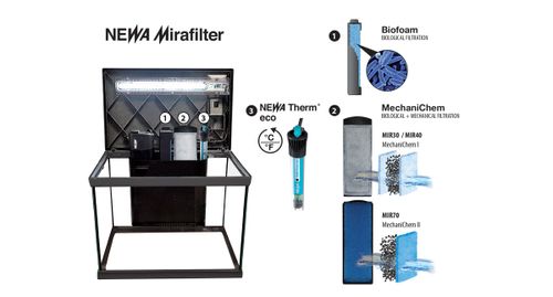 אקווריום נווה מירבלו 40 לבן/שחור NEWA Mirabello