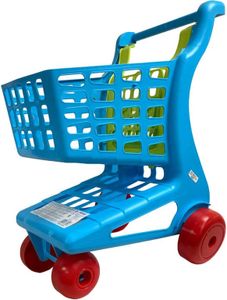 עגלה סופרמרקט עם מקום לבובה - כחול