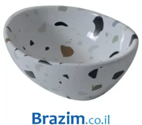 כיור רחצה מונח חרס לאמבטיה דגם 5989070 בגודל 34/26 ס