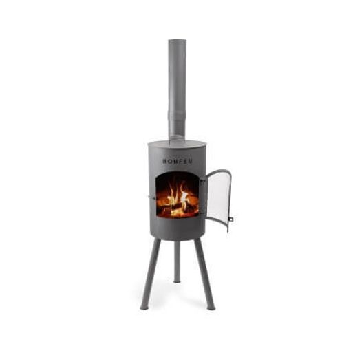 תנור גינה עץ  BonGiano SP Black BONFEU