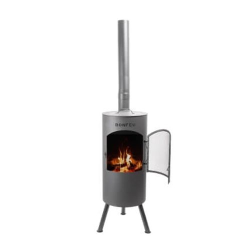 תנור גינה עץ  BonTino LP Black BONFEU