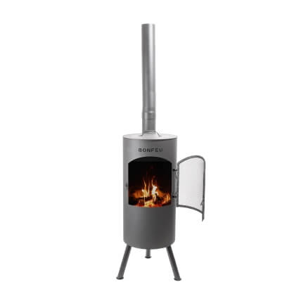 תנור גינה עץ  BonTino LP Black BONFEU