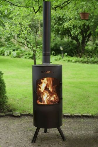 תנור גינה עץ  BonTino LP Black BONFEU
