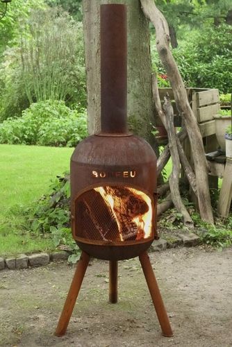 תנור גינה עץ  BonSolo Black BONFEU