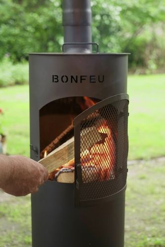 תנור גינה עץ  BonGiano LP Black BONFEU