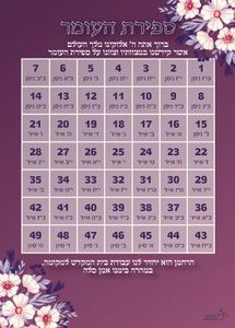 ספירת העומר מגנטי – עם לוח גירוד SMACHOT