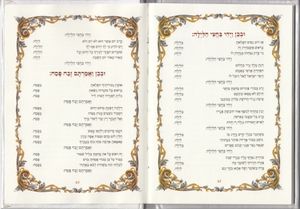 הגדה של פסח כריכת דמוי עור בשני נוסחים (L) SMACHOT
