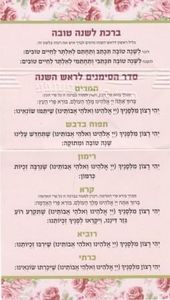 סימני ליל ראש השנה-בעיצוב כרטיס ברכה SMACHOT