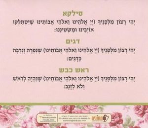 סימני ליל ראש השנה-בעיצוב כרטיס ברכה SMACHOT