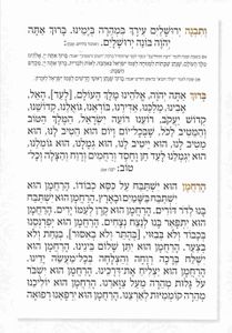 ברכת המזון - עם הבלטות מוזהבות על הכריכה
