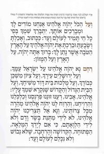 ברכת המזון - פורמט גדול