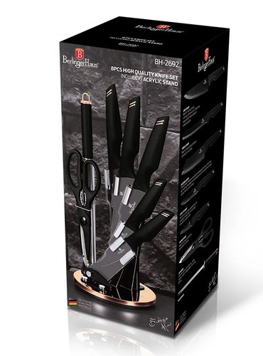 סט סכינים ומעמד איכותי Berlinger Haus Black Rose BH-2692