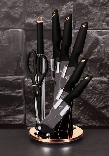 סט סכינים ומעמד איכותי Berlinger Haus Black Rose BH-2692