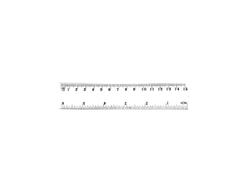סרגל פלסטיק שקוף - 15 ס