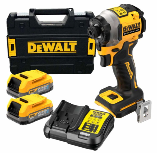 מברגת אימפקט ללא פחמים! דגם DCF850P2T DeWALT - סט כולל 2 סוללות 5AH + מטען + מזוודה 18V