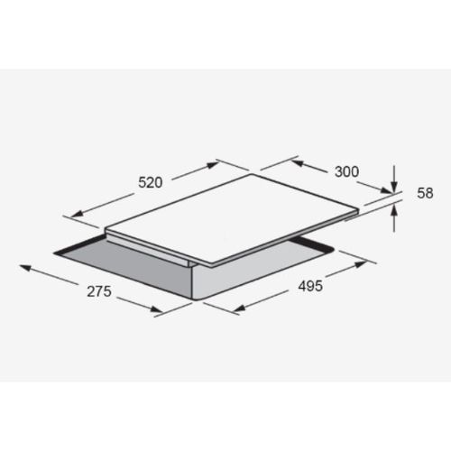 כיריים קרמי דומינו SOL FQ3VT-1046