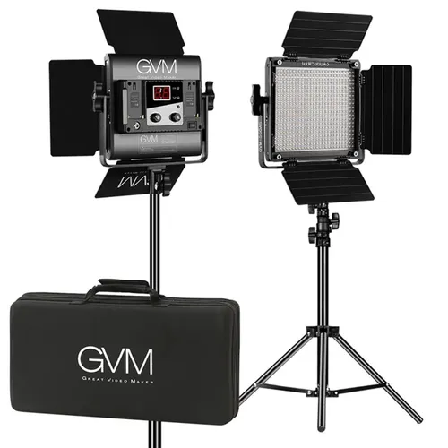 קיט 2 פנסי לד GVM 560AS Bi-Color
