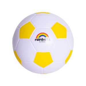כדור ספוג RAINBALL מצופה - 17.5 ס"מ צהוב/לבן
