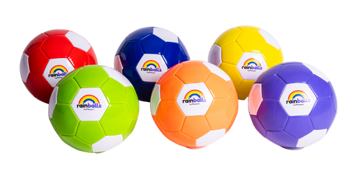 כדורגל RAINBALL כריות תפור מידה 5 - סגול/לבן