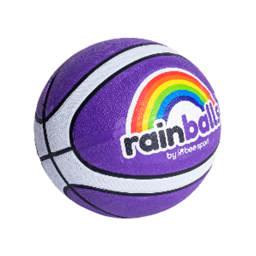 כדורסל גומי RAINBALL סגול/לבן - מידה 5