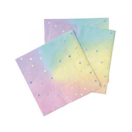 מפיות נייר 2 שכ 33X33 סמ 12 יח - צבעי פסטל עם הטבעת כוכבים