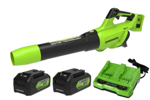 מפוח עלים נטען ( 24V*2) 48V כולל brushless עם 2 סוללות 5.0Ah כולל שקע USB ומטען מהיר DUAL PORT דגם 99731 גרין וורקס