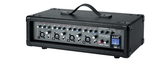 מגבר 100W משולב מיקסר 4 כניסות נגן/מקליט USB, מבית PHONIC דגם POWERPOD 410R