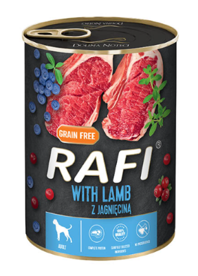 מזון מלא לכלבים RAFI פטה בתוספת כבש 400 גרם מבצע 10% הנחה בקניית 10 יח