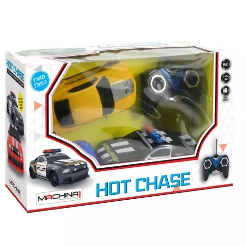 משינה - זוג מכוניות על שלט בתדרים שונים - 1:22 MACHINA HOT CHASE