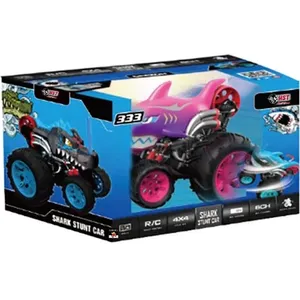 HST - מכונית פעלולים כריש על שלט מתגלגלת - ROLING STUNT CAR 1:14