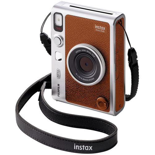 מצלמת פיתוח מיידי FUJIFILM INSTAX MINI EVO Hybrid Instant Camera (Brown)