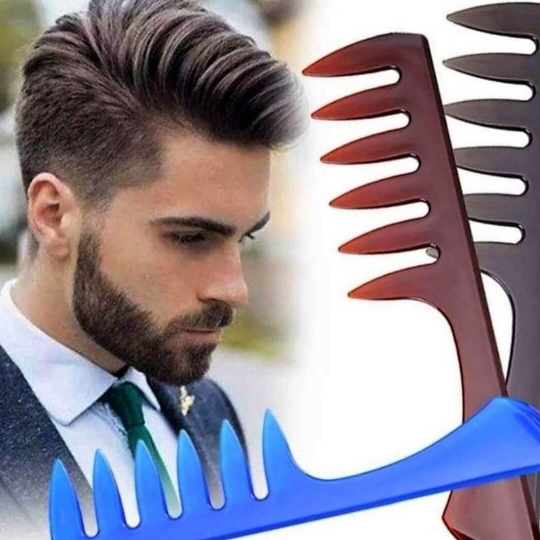 מסרק כריש צבעוני שיניים רחבות