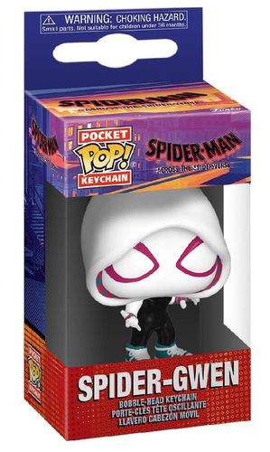 מחזיק מפתחות פופ: Keychain: Spider-Man Across the Spider-Verse - Spider-Gwen ספיידרמן בגלימה ברחבי הספידר וורס 