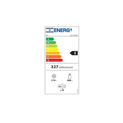 LG מקרר מקפיא עליון דגם GMU701RSC