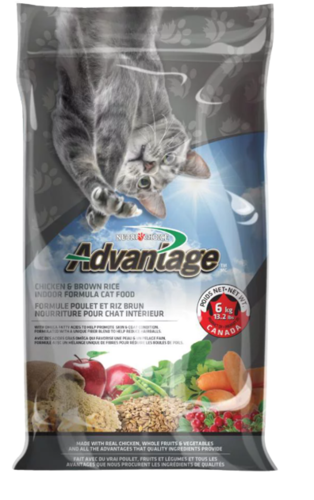 נוטרי צ'ויס advantage מזון יבש לחתולי בית בטעם עוף ואורז חום 6 ק